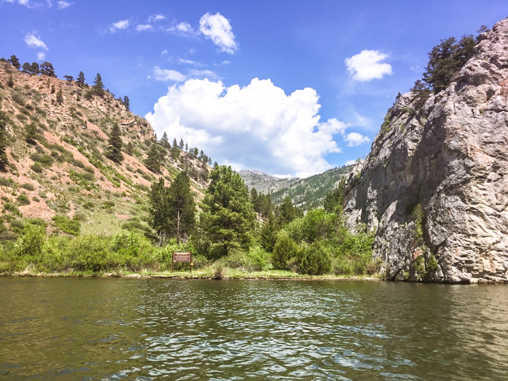 View into Mann Gulch in Montana near Gates of the Mountains