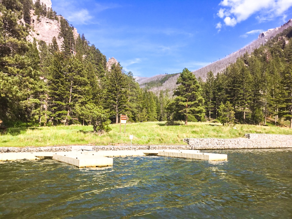 Boat Launch Area at Coulter Campground on Holter Lake in Montana